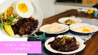 HOW TO COOK TAPSILOG IN TEN MINUTES NO BABAD TAPA  SINANGAG MAGIC [upl. by Adalard]