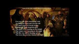 THE HOBBIT lyrics  Far Over The Misty Mountains Cold [upl. by Giffie770]