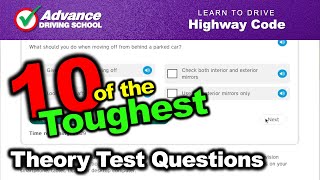 Ten of the Toughest Theory Test Questions  Learn to drive Highway Code [upl. by Eta867]