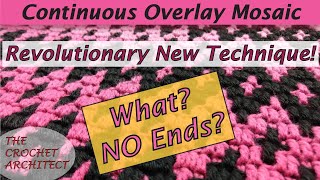 25  Continuous Overlay Mosaic Crochet with NO ENDS [upl. by Elyak]