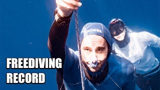 Adam Stern Freediving Record  Freediver Breaks Down his 92M National Record Dive [upl. by Aiuqenehs]