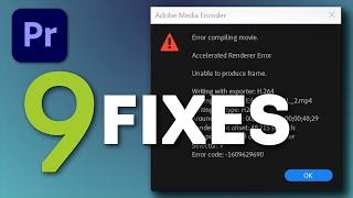 ERROR Compiling movie  9 possible fixes  Renderer error Premiere Pro [upl. by Daffie500]