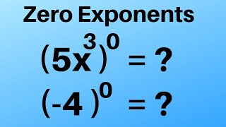 Zero Exponents Example problems and dont make this mistake [upl. by Ramedlab]