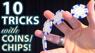 10 Best COIN amp Poker Chip TRICKS How to Tutorials [upl. by Edmanda]