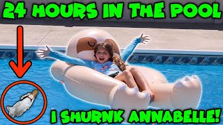 24 Hours At The Pool We Shrunk Annabelle [upl. by Euginom]