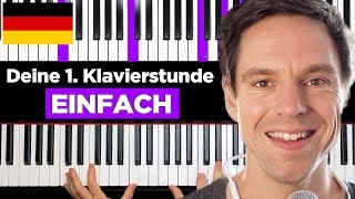 Klavier lernen  Deine 1 Klavierstunde [upl. by Sillihp]