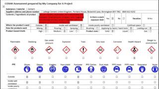 How to write a COSHH Assessment form [upl. by Adnolay]