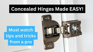 Concealed Hinges Made Easy [upl. by Sherburn]