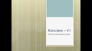 Ranciere Video 1 [upl. by Nyrehtac]