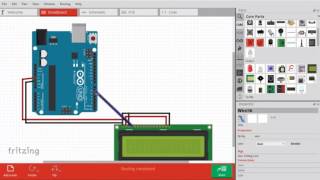 New FRITZING LCD interface with arduino uno [upl. by Letnahs]