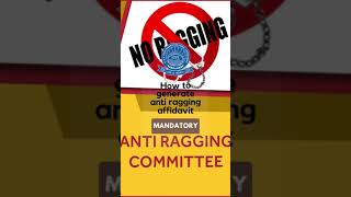 How to Get Anti Ragging Affidavit [upl. by Yoreel]