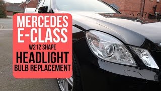 Mercedes EClass W212 Headlight Bulb Zenon Replacement Fix Install [upl. by Magda]