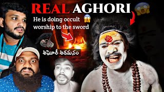 ⚠️Real aghora in most scary forest we try to caught 😨అడవిలో విచిత్ర పూజలు చేస్తున్న అఘోరాscary [upl. by Anilak798]