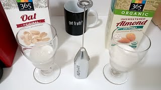 Oat Milk vs Almond Milk part 2 Frothing Test [upl. by Bobbi]