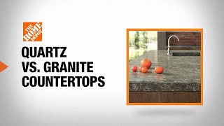 Quartz Vs Granite Countertops  The Home Depot [upl. by Atsirhc]