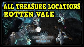 MHW Iceborne Rotten Vale All Treasure Locations  Ultimate Collector Trophy  Achievement Guide [upl. by Titania]