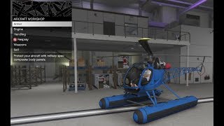 GTA 5  DLC Aircraft Customization Sea Sparrow and Review [upl. by Lyrret]