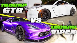 SUPERCAR STREET RACING  Twin Turbo Viper amp GTR’s [upl. by Elocen]