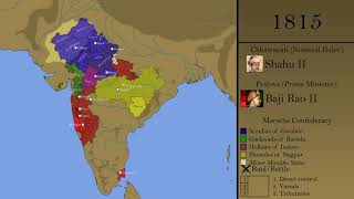 The Maratha Empire Every Year [upl. by Stevy480]