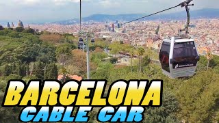 TELEFERIC DE MONTJUIC  Cable Car Barcelona 4k [upl. by Tomlinson]