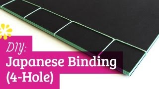 4Hole Japanese Bookbinding Tutorial [upl. by Lertnom]