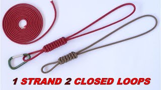 Single Strand 2 Closed Loops  Make a West Country Whipping Paracord Lanyard  Key Fob  DIY CBYS [upl. by Alika818]