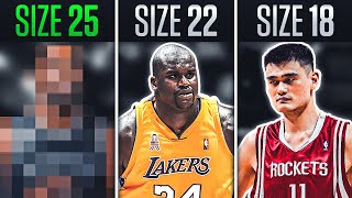 Top 10 Biggest Shoe Sizes in NBA History [upl. by Gnagflow625]