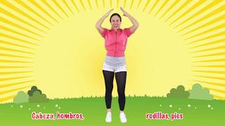 Head Shoulders Knees amp Toes in Spanish  by Native Speaker  Cabeza Hombros Rodillas y Pies [upl. by Angadreme256]