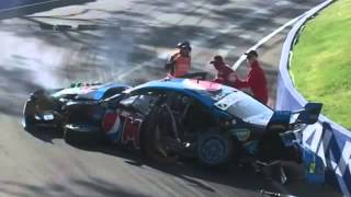 Chaz Mostert Bathurst V8 Supercars Crash [upl. by Ardnasirk798]