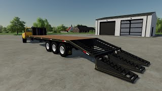 FS22 CM Trailers Gooseneck Trailer Farming Simulator 22 Mods [upl. by Hut758]