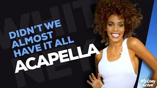 RARE Didn’t We Almost Have It All Acapella  Whitney Houston [upl. by Quickel]