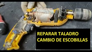 DIY Como reparar taladro cambio de escobillas Cambio de carbones [upl. by Timmi15]