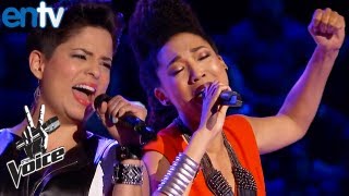 The Voice Season 4  Battle Rounds feat Judith Hill and Karina Iglesias  ENTV [upl. by Etnahc]