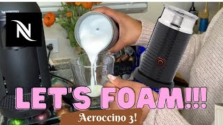 How To Foam Milk With Aeroccino 3 Make Coffee With Foam Tips amp Tricks  Easy Foamed Latte Recipe [upl. by Nairrot]