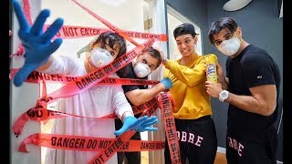 WE QUARANTINED OUR PARENTS for 24 HOURS PRANK [upl. by Ahsinat593]