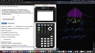 Finding the Margin of Error Given Sample Mean Statistics and the TI Calculator [upl. by Aoket306]