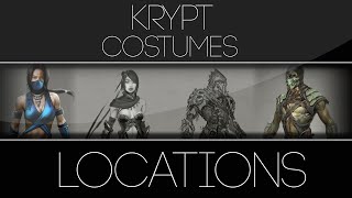 Mortal Kombat X Krypt Alternate Costumes Locations [upl. by Gwendolen]