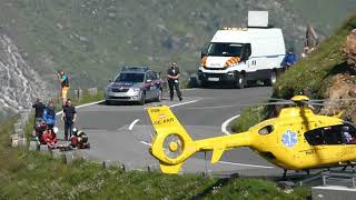 Rescue operation Biker collapsed on Grossglockner Hochalpenstrasse  Austria 3172020 [upl. by Gorlicki]