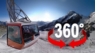 360° cable car  Europes highest aerial cableway  Matterhorn Switzerland [upl. by Kinny]