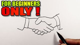 How to draw shake hands easy  Simple Drawings [upl. by Marzi]