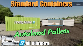 Standard Containers  FS22 mod for all platforms [upl. by Edan732]