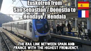 Euskotren San Sebastian Donostia  Hendaye Hendaia tripreport [upl. by Amoakuh247]