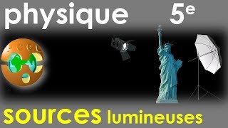 Sources lumineuses primaires et secondaires  PhysiqueChimie  Collège 5e [upl. by Terraj]