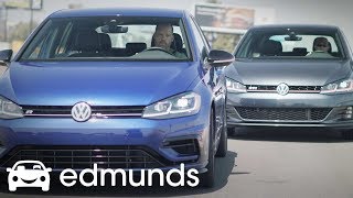 Whats the Difference Between a VW GTI and Golf R  Edmunds [upl. by Dorren460]