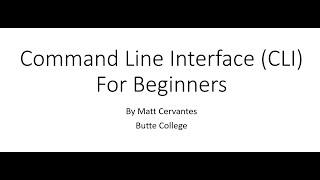 Command Line Interface CLI For Beginners [upl. by Nimoynib598]