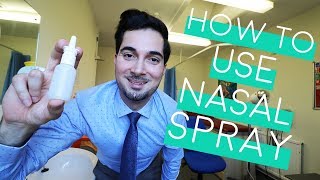 How To Use Nasal Spray  How To Use Nasal Spray Properly  Nasal Spray Technique 2018 [upl. by Rebba]