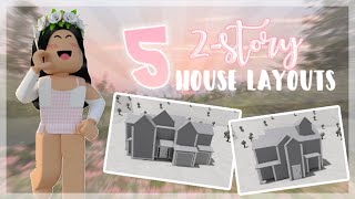 5 house layouts 2story  Bloxburg [upl. by Swanson]