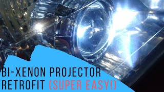 Retrofit Projector BiXenon Headlights DIY EASY [upl. by Bohun]