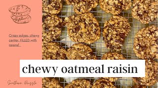 Homemade Chewy Oatmeal Raisin Cookies  Step By Step Recipe [upl. by Yenruoc]