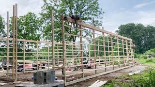 Building a 40x70 pole barn in 3 days [upl. by Yole]